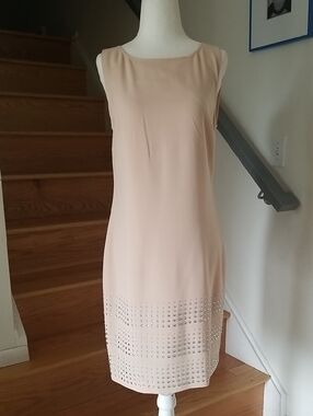 Trina Turk Rhinestone Shift Dress Blush